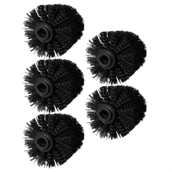 5 Pcs Brush Head Toilet Eco Refills Scrubber Heads Brushes Bowl Black