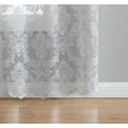 thumbnail image 3 of Lisa Knitted Lace Curtain Medallion Design with Scalloped Bottom (38" W x 108" L, Silver), 3 of 3