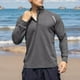 thumbnail image 1 of pstuiky manga larga de hombre, Traje de entrenamiento para hombre con media cremallera, deportivo e informal, color sólido, manga larga camisetas de hombre xl, 1 of 5