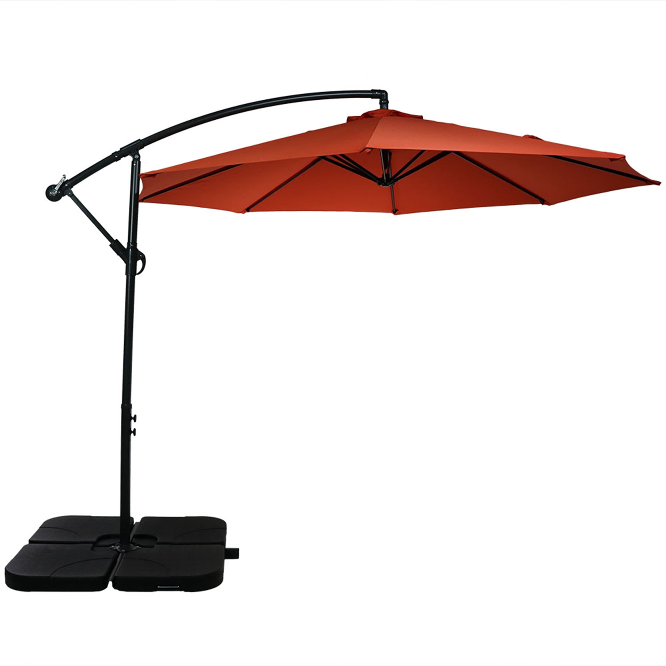 Sunnydaze 50 lb Black Cantilever Umbrella Base Weight, 4 Count