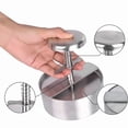 thumbnail image 4 of Hamburger Patty Maker Press 304 Stainless Steel Non-Stick Round Manual Rice Ball Mold Thickness Adjusted Kitchen Beef BBQ Tools, 4 of 8