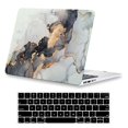thumbnail image 1 of Kerom Compatible Con Macbook Air De 13 Pulgadas Funda 2021 2021 2020 2019 2018 Versión M1 A2337 A2179 A1932 Carcasa Rígida Protectora De Plástico Y Cubierta Para Teclado Con Logotipo Recortado Mármol, 1 of 5