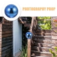 thumbnail image 4 of LABELEPH Reflective Gazing Ball Colored Blue Stainless Steel Sphere for Garden Safety Warning at Night 1Pack, 4 of 8