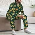 thumbnail image 7 of Picia Snails And Butterfies Pattern Men’s Long-Sleeve Sleepwear Set - Soft 2-Piece Loungewear with Pockets, Comfy PJs for Relaxing Nights-X-Large, 7 of 7