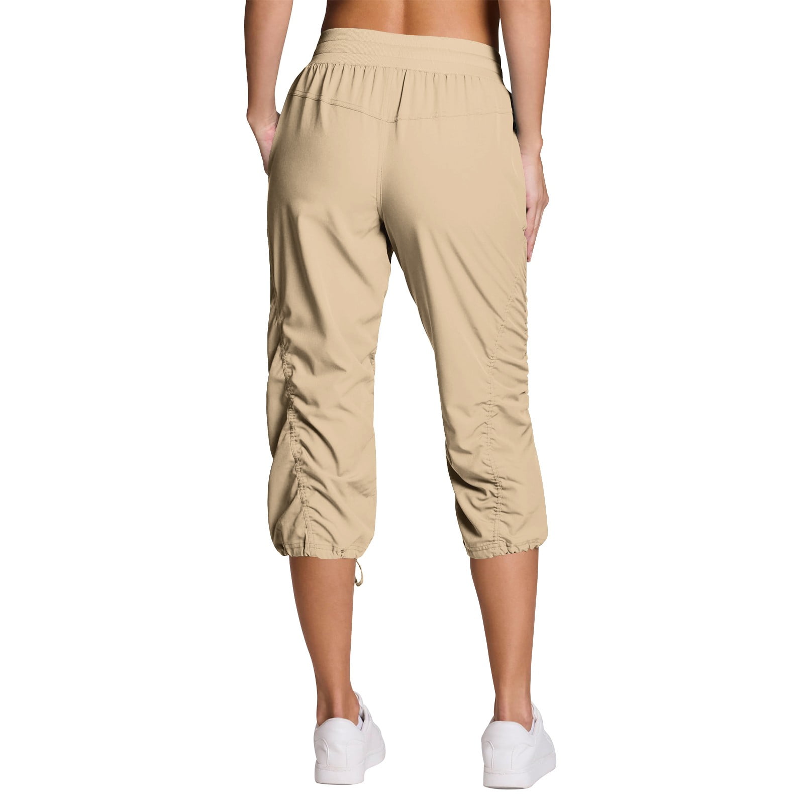 パンツ CERRIC : 25SS / WAIST STRING CAPRI CARGO PANTS (3COLORS) Capri Scrub Pants for Women Pull on Drawstring Stretch Cargo
