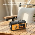 thumbnail image 6 of HUISZJ Hand Crank Emergency Radio Solar Powered Radio Portable Weather Radio Solar Radio for Outdoor Camping Emergency(Orange), 6 of 10
