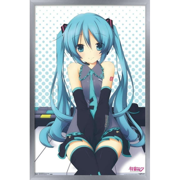 Hatsune Miku - Keys Wall Poster, 14.725" x 22.375", Framed