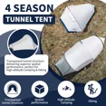 thumbnail image 4 of Naturehike Jims Gear Ultralight Backpacking Tent, 1-2 Person Tunnel Tent with Vestibule, Waterproof and Windproof for High-Altitude Camping, 4 of 8