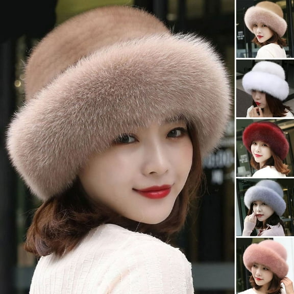 Womens Faux Fur Headband Winter Earwarmer Earmuff Hat Ski