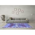 thumbnail image 3 of Ahgly Company Machine Washable Indoor Square Persian Blue Traditional Area Rugs, 4' Square, 3 of 4