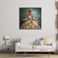 thumbnail image 3 of Hilo Algodón Bordado Punto Cruz Impreso Princesa Tiana 11CT 40x40cm, 3 of 9