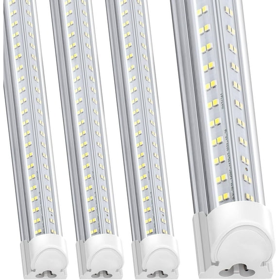 Led Shop Lights 4FT 4 Packs, 75W 9500LM 5000K, Linkable 4ft Led Shop Light, Super Bright 4 Foot Led Shop Lights for Workshop, V Shape 4 ft Led Light Fixture, 4 Row Led Tube Lights