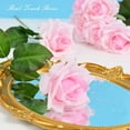 thumbnail image 2 of Valentines Day Flowers, Fake Roses Artificial Flowers with Long Stems, Silk Pink Roses Bouquet for Wedding Vase Mothers Day Flower Arrangement Home Decor (Pink), 2 of 5