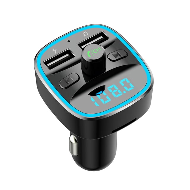 Reproductor de mp3 para coche T25, transmisor y receptor de FM con Bluetooth, cargador para coche, cargador para coche, manos libres, teléfono, música