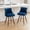 Blue, variant on White Faux Leather Adjustable Swivel Stools Set of 2, Air Lift Counter Height Bar Stools for Kitchen Island