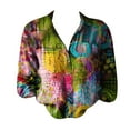 thumbnail image 4 of Bovemsi Women Cotton Shirt Printed Fashion Down Shirts Casual Tops Long Sleeve Blouse, Multi-Color Women's Summer Shirts, L, 4 of 4