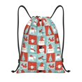 thumbnail image 1 of Sikiie Warm Christmas Memories Print Drawstring Backpack Drawstring Bags, Draw String Back Bag for Sports, Gym, Travel, Swimming, Beach-Small, 1 of 6