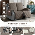 thumbnail image 3 of TAOCOCO Waterproof Recliner Couch Covers, Anti-Slip Sofa Slipcovers for Reclining 2 Seater Couch, Split Sofa Cover for Each Seat with Pockets Pets Furniture Protector,Taupe, 3 of 9
