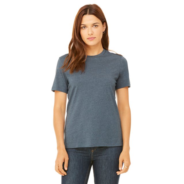 BELLA+CANVAS T-Shirt Décontracté à Manches Courtes en Chiné CVC pour Femmes