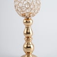 thumbnail image 3 of Candelabro de cristal con pétalos dorados para centro de mesa de comedor El 12x12x33cm, 3 of 9