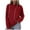 Wine, variant on Womens Cowl Neck Pullover Hoodie Casual Solid Color Pullover Loose Drawstring Hooded Tunic Tops Long Sleeve Shirts