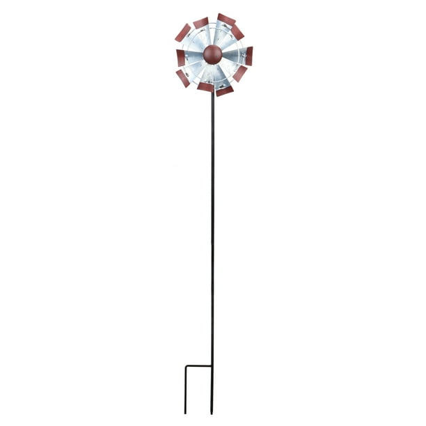 Mainstays Outdoor Industrial Metal Wind Spinner Stake