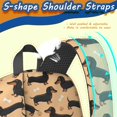thumbnail image 5 of Dachshund and Bone Orange Pattern 17" Waterproof Oxford School Backpacks for Teens, S-Shape Padded Straps, for School, Travel, Hiking, Camping, 5 of 5