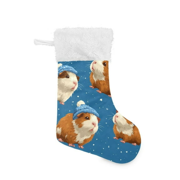 Guinea Pigs in Christmas Christmas Stockings Large Capacity 18 inch Gift Bag with Hook Xmas Holiday Decor 1 Pack
