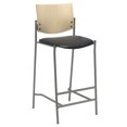 thumbnail image 3 of KFI Studios Evolve Barstool, Natural Wood Back, Black Vinyl Seat, 3 of 5
