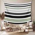 thumbnail image 2 of Sage Green Black Stripe Small Tapestry for Bedroom Wall Hanging Tapestry,Modern Abstract Coarse Striped Ceiling Backdrop Tapestries Poster Blanket Wall Decor for Teens Room Living Room Dorm 23" x 28", 2 of 8