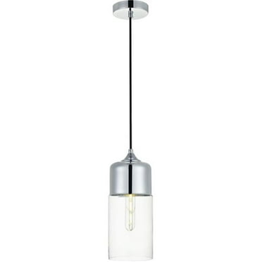 Ashwell 1 Light Pendant Ceiling Light with Clear Glass, Chrome