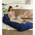 thumbnail image 5 of Domusensus Corduroy Futon Sofa Bed, Foldable Boneless Couch, Free Setup Folding Sofa Bed, Futon Couch for Small Spaces, Sleeper Chair, Blue, 5 of 5