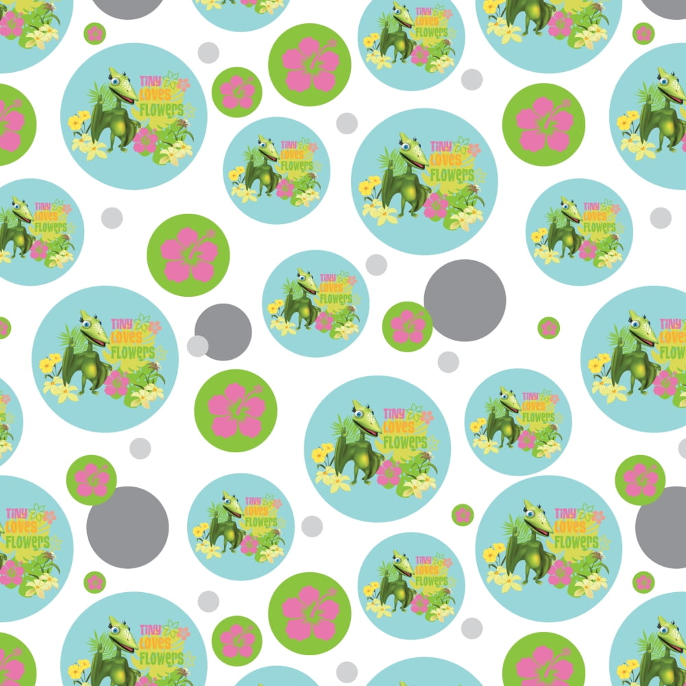 Tiny Loves Flowers Dinosaur Train Premium Gift Wrap Wrapping Paper Roll