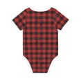 thumbnail image 2 of Rocae Red Black Plaid for Baby Climbing Clothes Soft Baby Romper for Active Infants Comfortable and Breathable Crawling Jumpsuit Unisex Baby Outfit 9M, 2 of 8