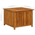 thumbnail image 3 of vidaXL Garden Storage Box 75x75x58 cm Solid Acacia Wood, 3 of 4