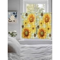 thumbnail image 3 of Sunflower Living Room Curtains 2 Panel, Yellow Flowers Elegant Pastoral Botanical Cafe Window Treatment, Farmhouse Bedroom Bathroom Kitchen Curtains Drapes 104"x54", 3 of 6