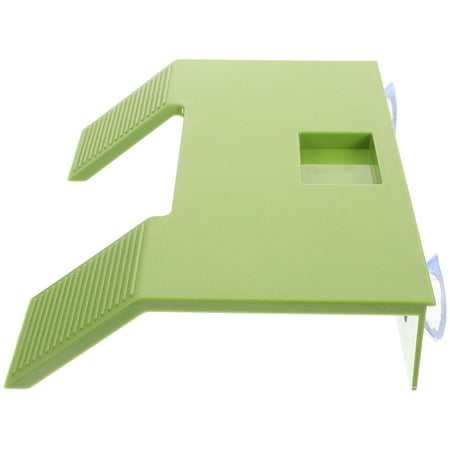 Nicehomfit Multi Functional Turtle Tank Basking Platform and Landscape Decoration Green Color