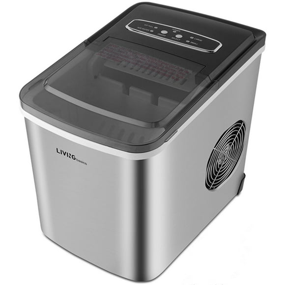 Countertop 2L Ice Maker, 26LBS/24H Portable Stainless Steel Ice Making Machine with 2 Sizes of Bullet Ice