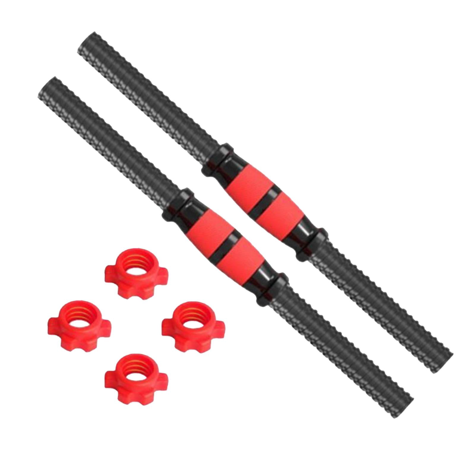 Baoblaze 2 Pieces Dumbbell Handle Threaded Barbell Bar for Home Strength Training Gym 55cm