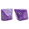 thumbnail image 4 of Gate Keeper Games and Dice: Mercurial Dice: Saturn - 7pc RPG Set, Shimmering Purple Resin & Silver Numerals, 7 Resin Dice for Role Playing Games, 4 of 5