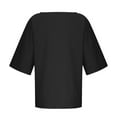 thumbnail image 3 of KAUOD Girls Oversized Half Sleeve Shirts Crew Neck Casual Curved Hem Tops Summer Plain Cute Loose Athletic T Shirt, 3 of 4