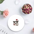 thumbnail image 4 of RYLABLUE Merry Christmas Set of 6 Round Coaster for Drinks, Absorbent Ceramic Stone Coasters Cup Mat with Cork Base for Home Kitchen Room Coffee Table Bar Decor, 4 of 5