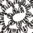 thumbnail image 3 of Soldadura de diamantes de imitación cadena borla colgante danza del vientre decoración joyería accesorios negro, 3 of 8