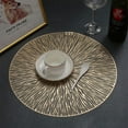 thumbnail image 2 of Koadzawe Gold/Sliver Round Placemats For Dining Table,Set Of 1,Pressed Vinyl Metallic Place Mats Table Mats For Wedding Anniversary Party Decorations, Place Mats,Placemats Set,Wedding Placemat, 2 of 5