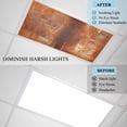 thumbnail image 4 of Burnt Orange Fluorescent Light Covers, Retro Oil Painting Modern Abstract Art Aesthetics Magnetic Light Covers for Ceiling Lights, Fluorescent Ceiling Shade for Classroom Bedroom Office 4x2Ft x 3PCS, 4 of 8
