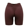 thumbnail image 5 of Baqcunre Shorts For Women V Back Scrunch Butt Shorts Workout Gym Leggings For Comfy Butt Lifting Gym Shorts Women Workout Leggings For Women Yoga Pants Women Coffee XS-XL, 5 of 5