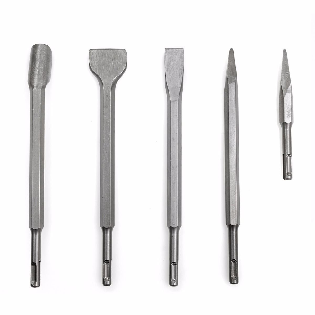 XtremepowerUS 17pcs Rotary Hammer Drill Bits Set & Chisels SDS Plus Kit Concrete Masonry w/ Case