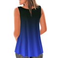 thumbnail image 6 of ZyeKqe Womens Tank Tops Dressy Casual Pleated Blouses Loose Fitted Tunic or Tops to Wear with Leggings Gradient Color, 6 of 6