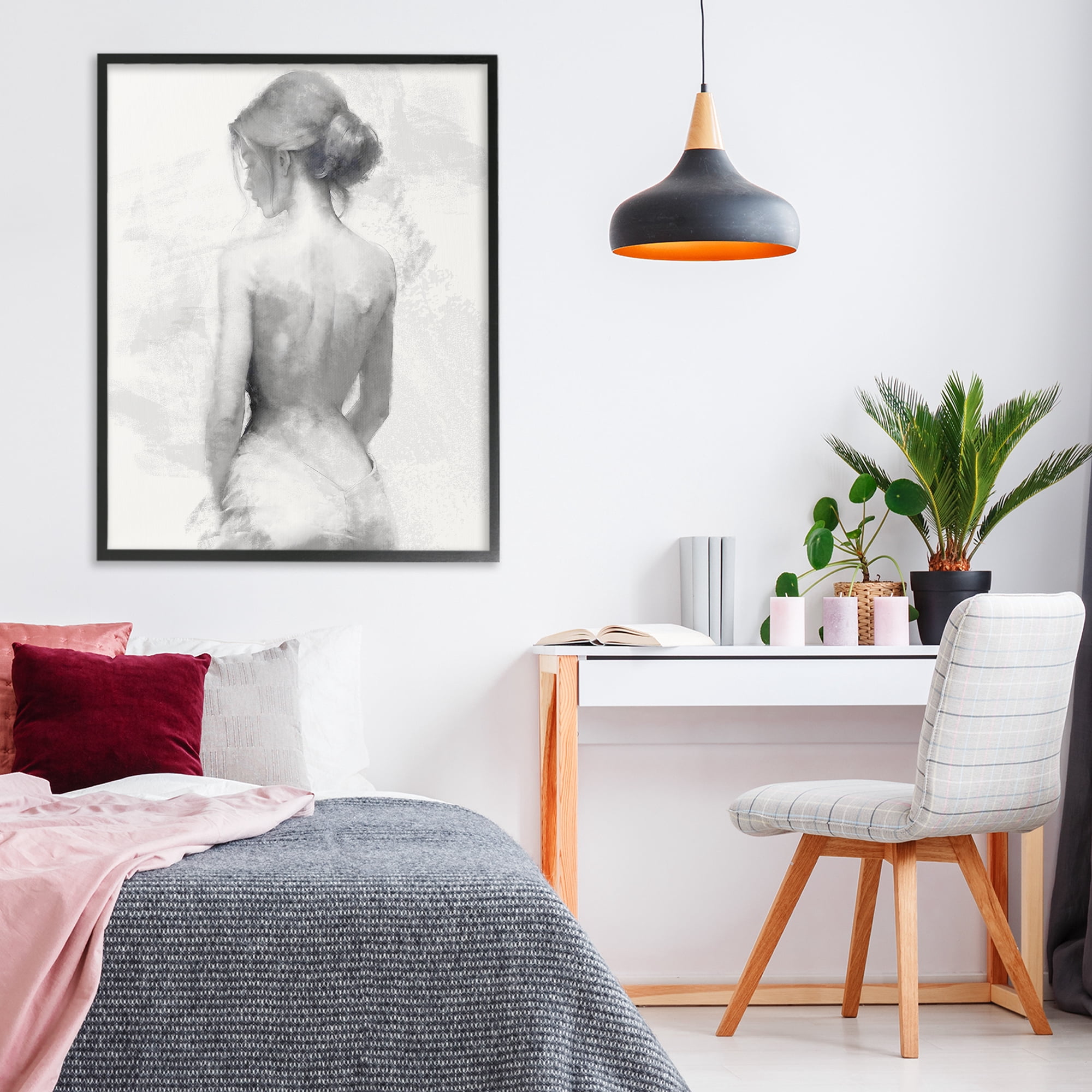 Stupell Industries Mine Elegant Figure Black Framed Giclee Art, design by Kim Allen