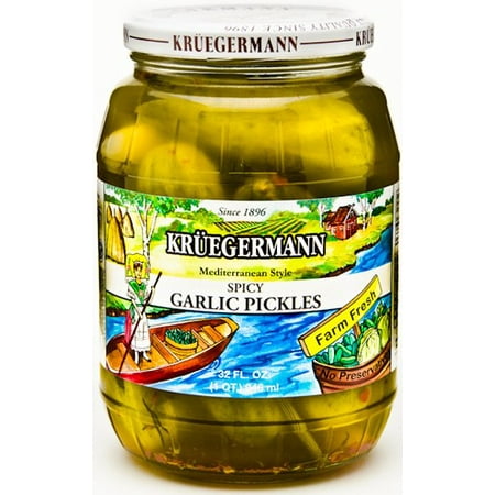 - Kruegermann Spicy Garlic Pickles (32 floz)